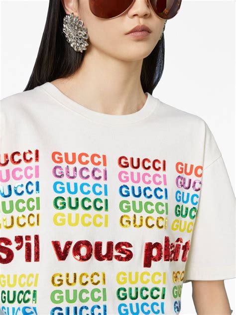 gucci long sleeved shirts|farfetch gucci t shirts.